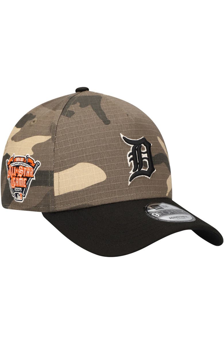 New Era Men's New Era Detroit Tigers Camo Crown A-Frame 9FORTY Adjustable Hat, Main, color, 