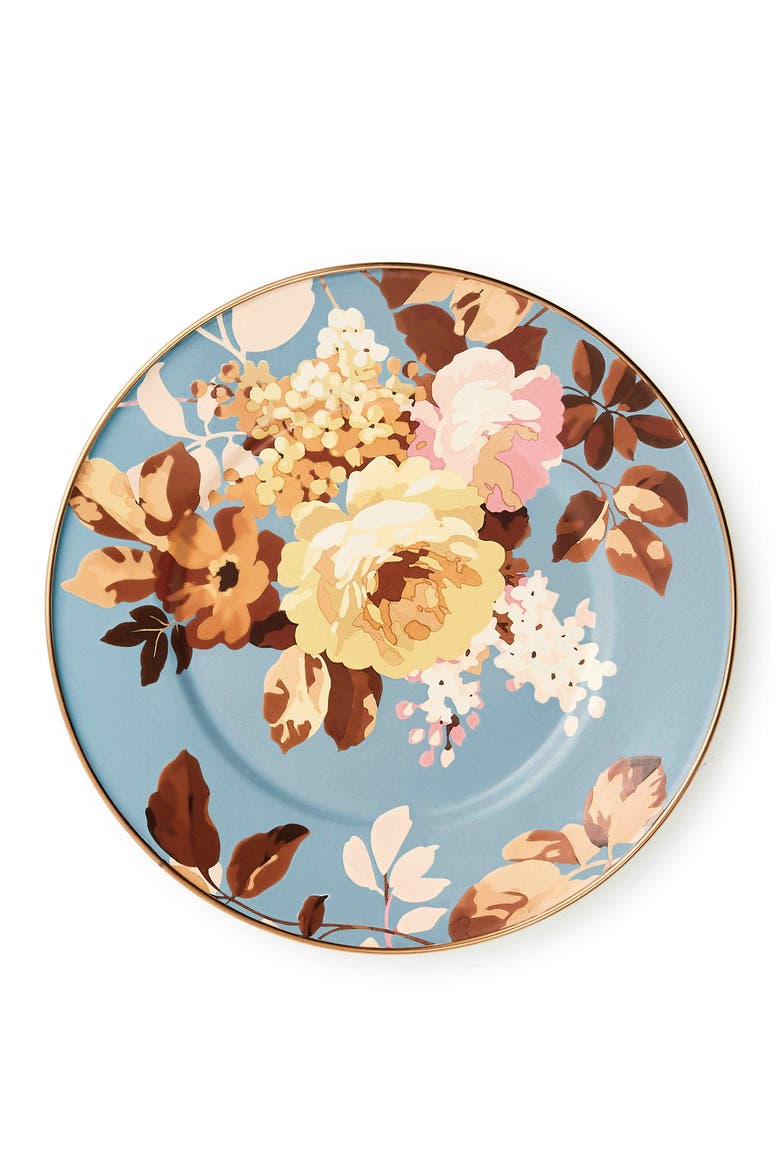 Wild Rose Slate Salad Plate, Alternate, color, BLUE
