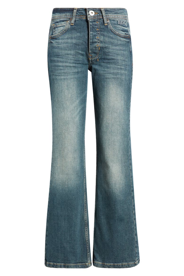 Teo Low Rise Relaxed Bootcut Jeans, Alternate, color, MID VINTAGE