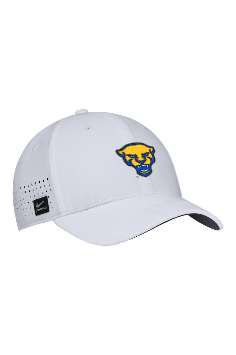 Men's Nike White Pitt Panthers 2025 On-Field Performance Flex Hat, Main, color, White