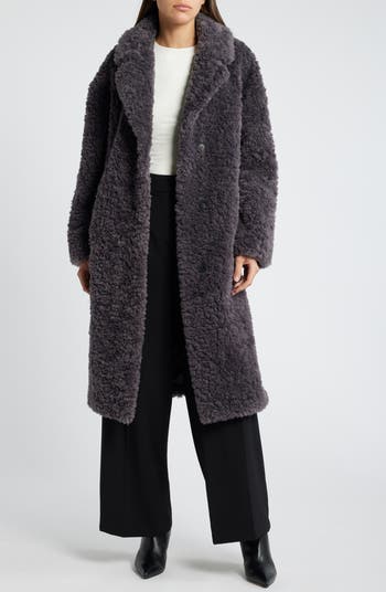 Bcbgmaxazria Women s Faux Fur Coat Black Long Coats