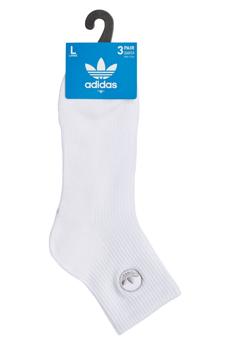 Gender Inclusive Assorted 3-Pack Quarter Socks, Alternate, color, WHITE/ CLEAR GREY/ BLACK
