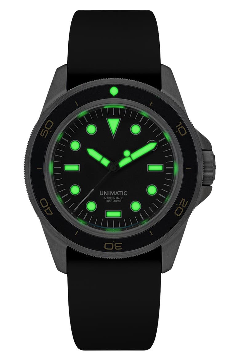 Diving Heritage Diving Watch, 41.5mm, Alternate, color, BLACK
