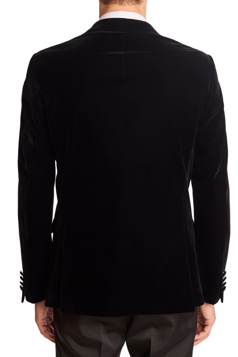 Kyle Slim Fit Velvet Dinner Jacket, Alternate, color, BLACK VELVET