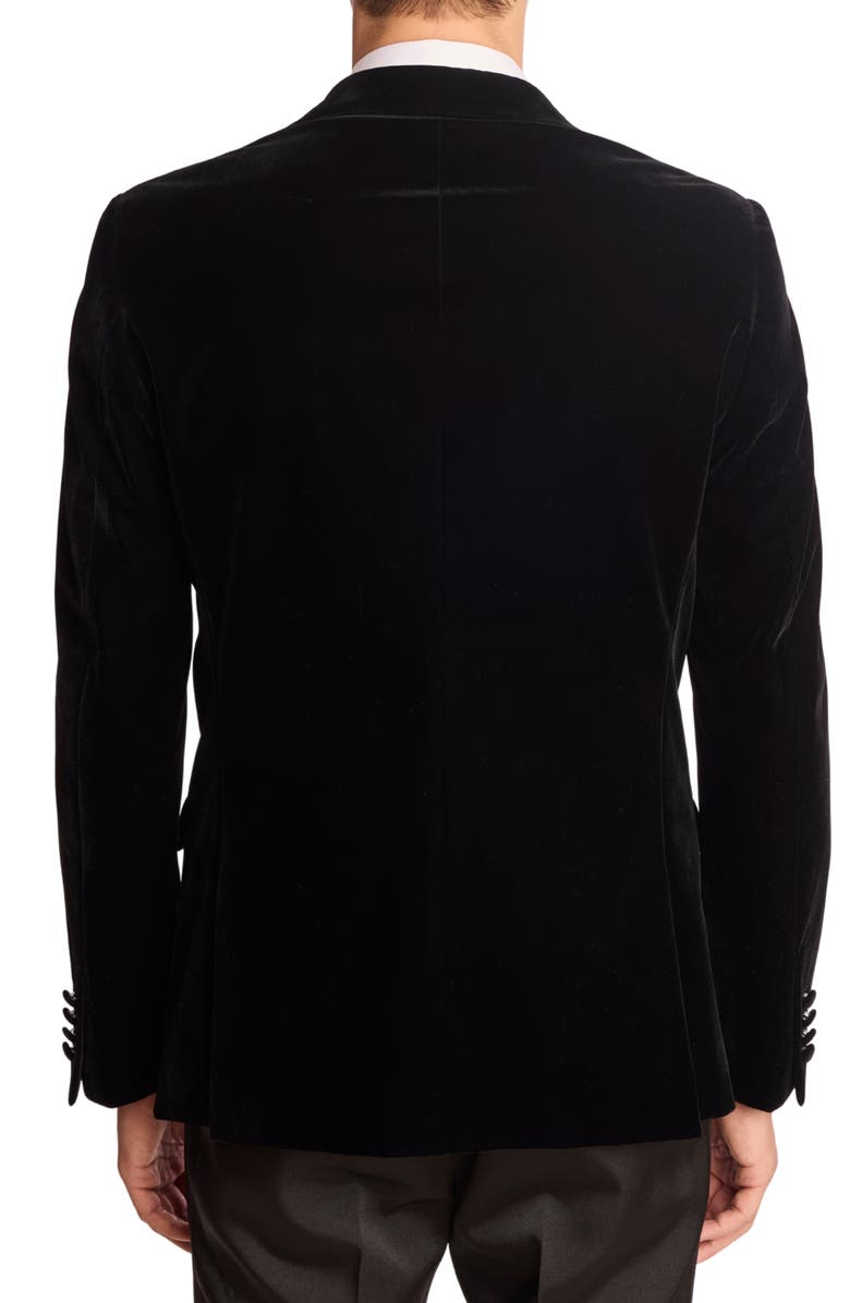 PAISLEY & GRAY Kyle Slim Fit Velvet Dinner Jacket, Alternate, color, Black Velvet