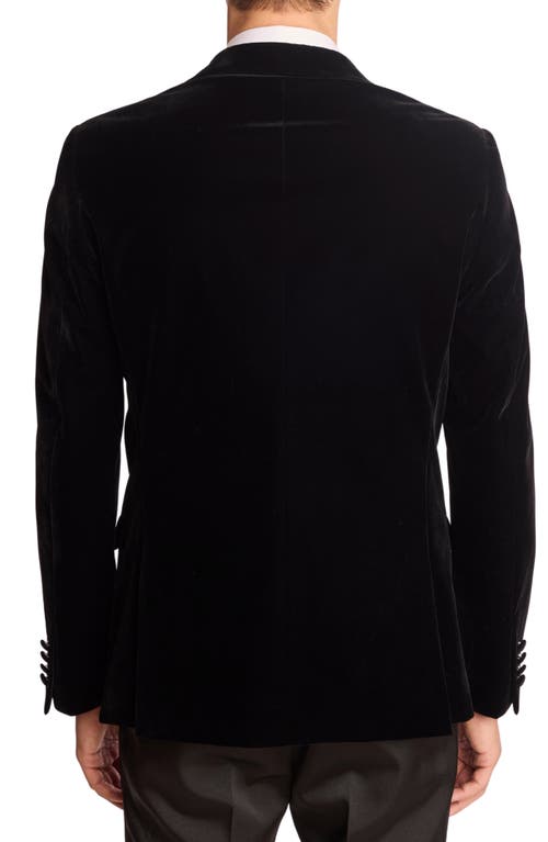 Paisley & Gray Kyle Slim Fit Velvet Dinner Jacket In Black