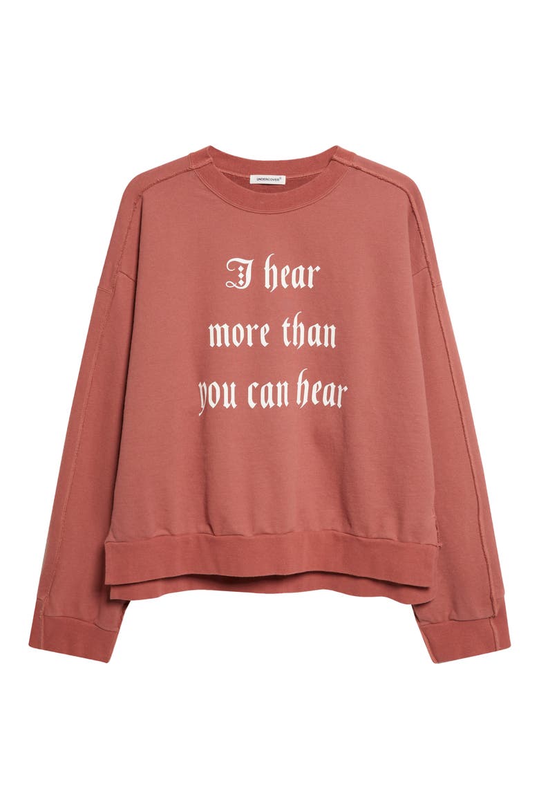 Graphic Cotton Sweatshirt, Alternate, color, PINK BROWN