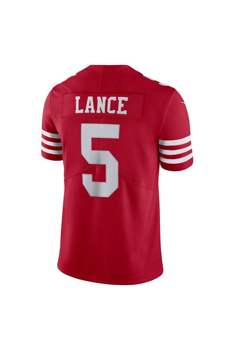 Men's Nike Trey Lance Scarlet San Francisco 49ers Vapor Limited Jersey, Alternate, color, Scarlet