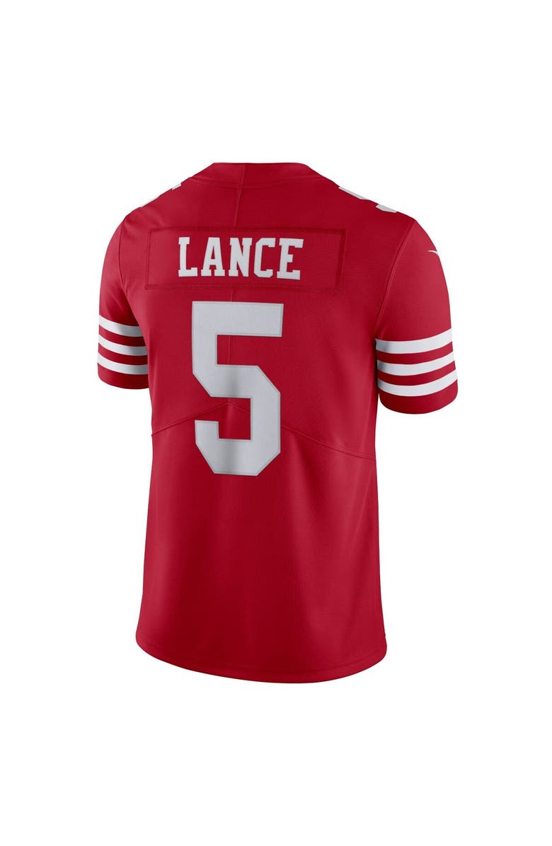 Nike Men's Nike Trey Lance Scarlet San Francisco 49ers Vapor Limited Jersey, Alternate, color, 