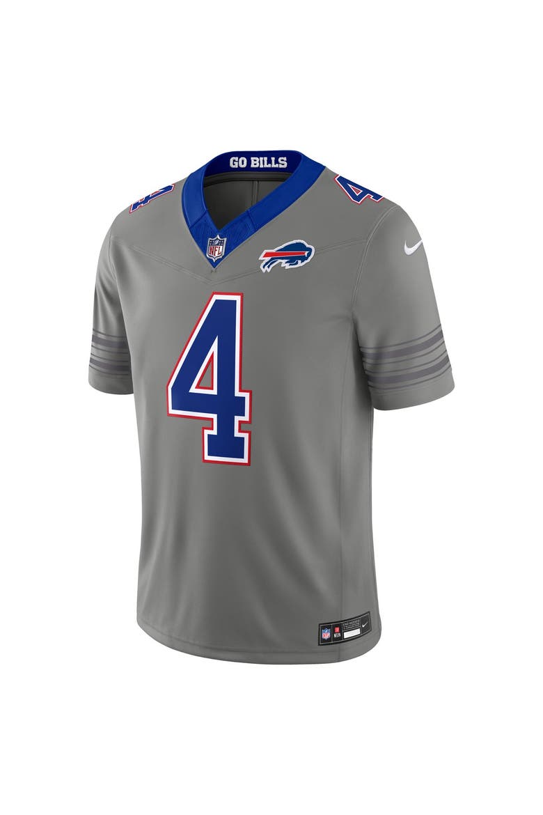 Men's Nike James Cook III Gray Buffalo Bills Nickel City Vapor F.U.S.E. Stitched Limited Jersey, Alternate, color, Gray