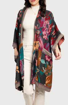 Keisha Long Floral Pattern Duster Jacket