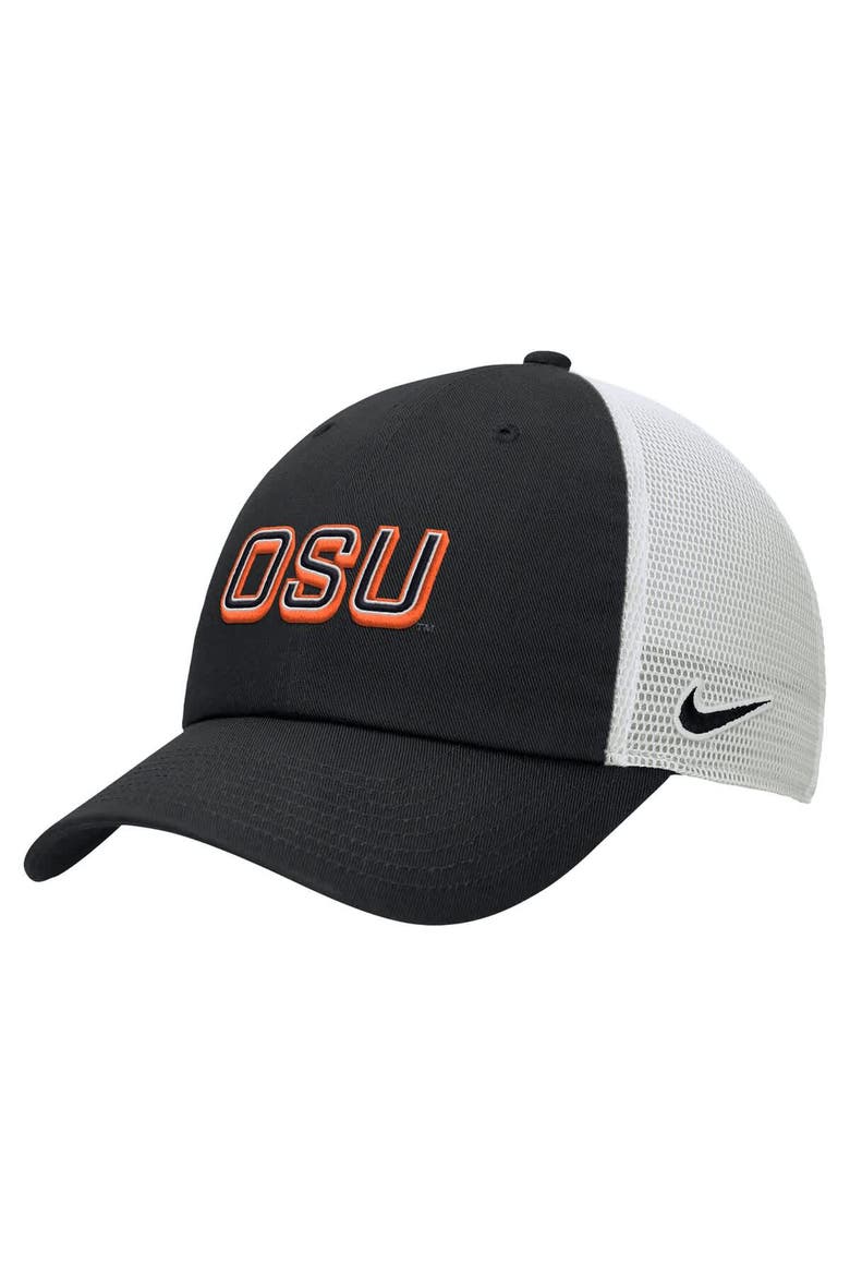 Men's Nike Black Oregon State Beavers On-Field Club Adjustable Trucker Hat, Main, color, Black