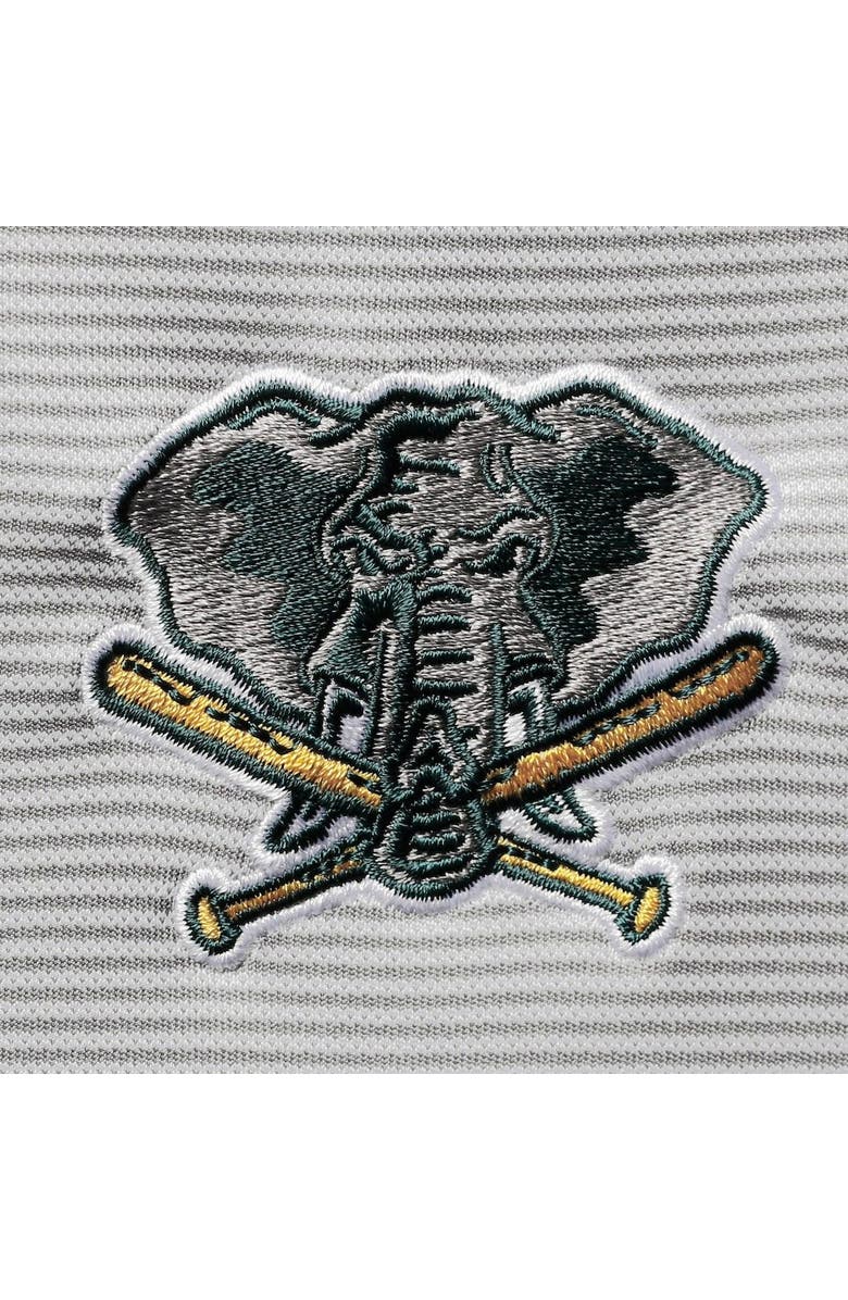 LEVELWEAR Men's Levelwear Gray Oakland Athletics Orion Historic Logo Raglan Quarter-Zip Jacket, Alternate, color, 