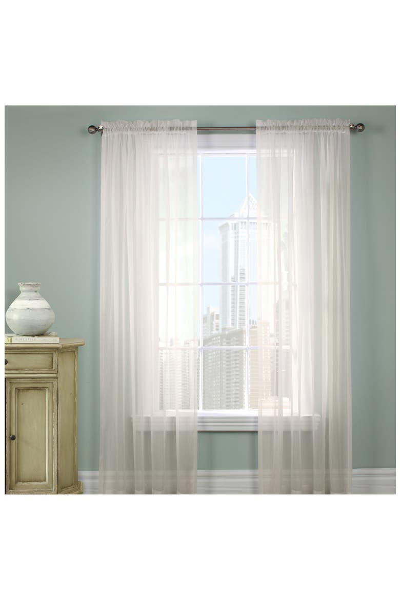 Single Indoor Curtain Panel, Alternate, color, EGGSHELL