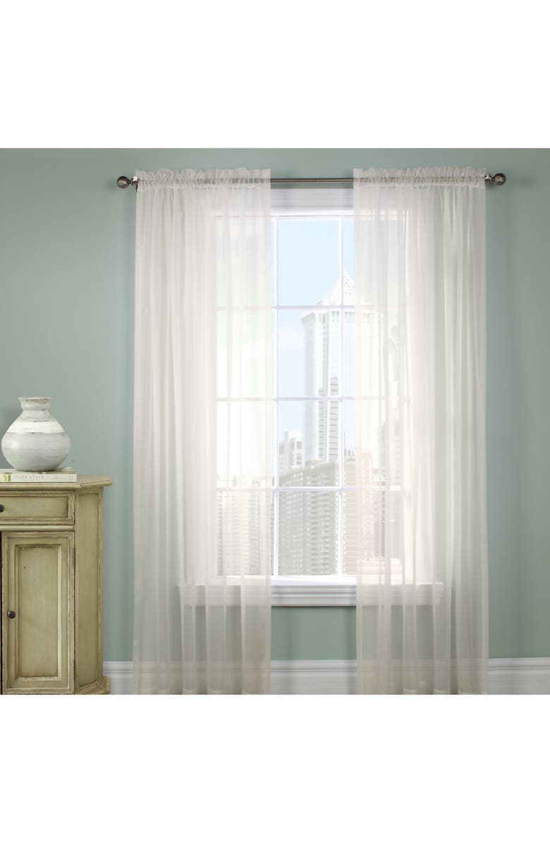Outdoor Decor by Commonwealth Single Indoor Curtain Panel, Alternate, color, Eggshell