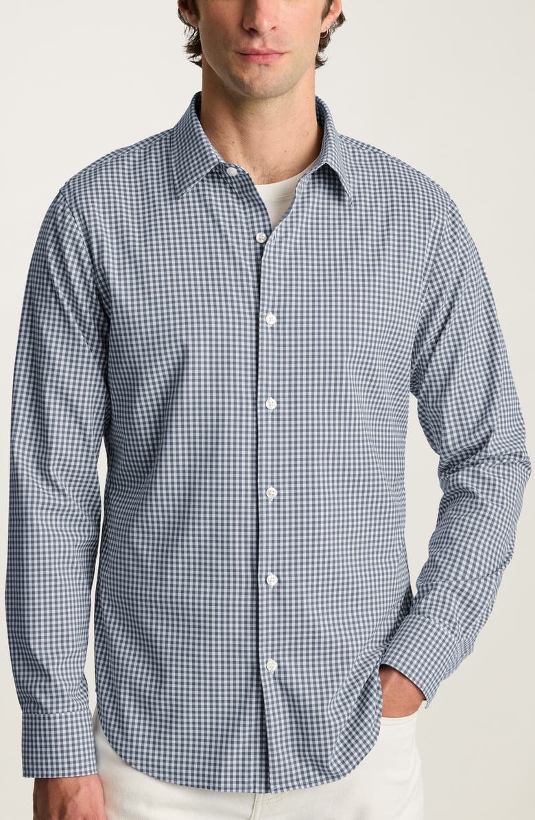 Bonobos Tech Gingham Check Performance Button-Up Shirt, Main, color,