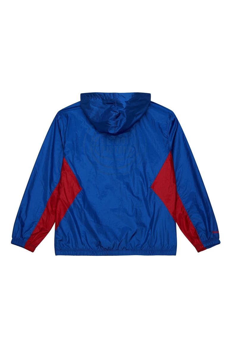 Men's Mitchell & Ness Blue Detroit Pistons Playmaker Full-Zip Hooded Windbreaker Jacket, Alternate, color, Blue
