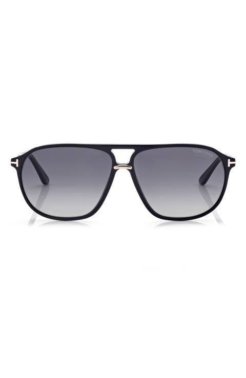 Bruce 61mm Polarized Navigator Sunglasses