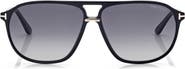 TOM FORD Bruce 61mm Polarized Navigator Sunglasses