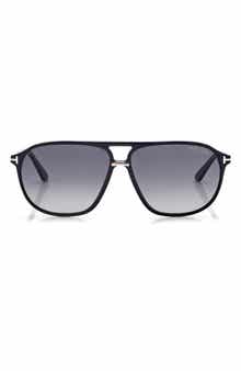 TOM FORD Bruce 61mm Polarized Navigator Sunglasses