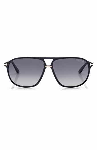 TOM FORD Bruce 61mm Polarized Navigator Sunglasses