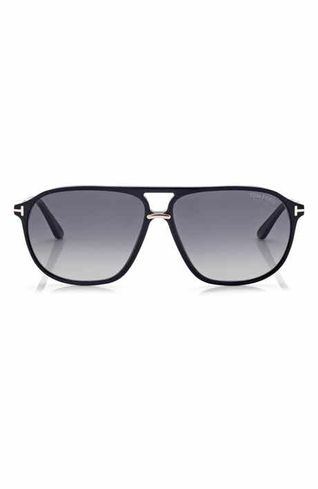 TOM FORD Bruce 61mm Polarized Navigator Sunglasses