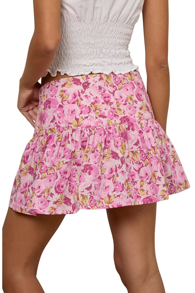 Raffita Floral Cotton Poplin Miniskirt, Alternate, color, BLOSSOM FLORAL PINK