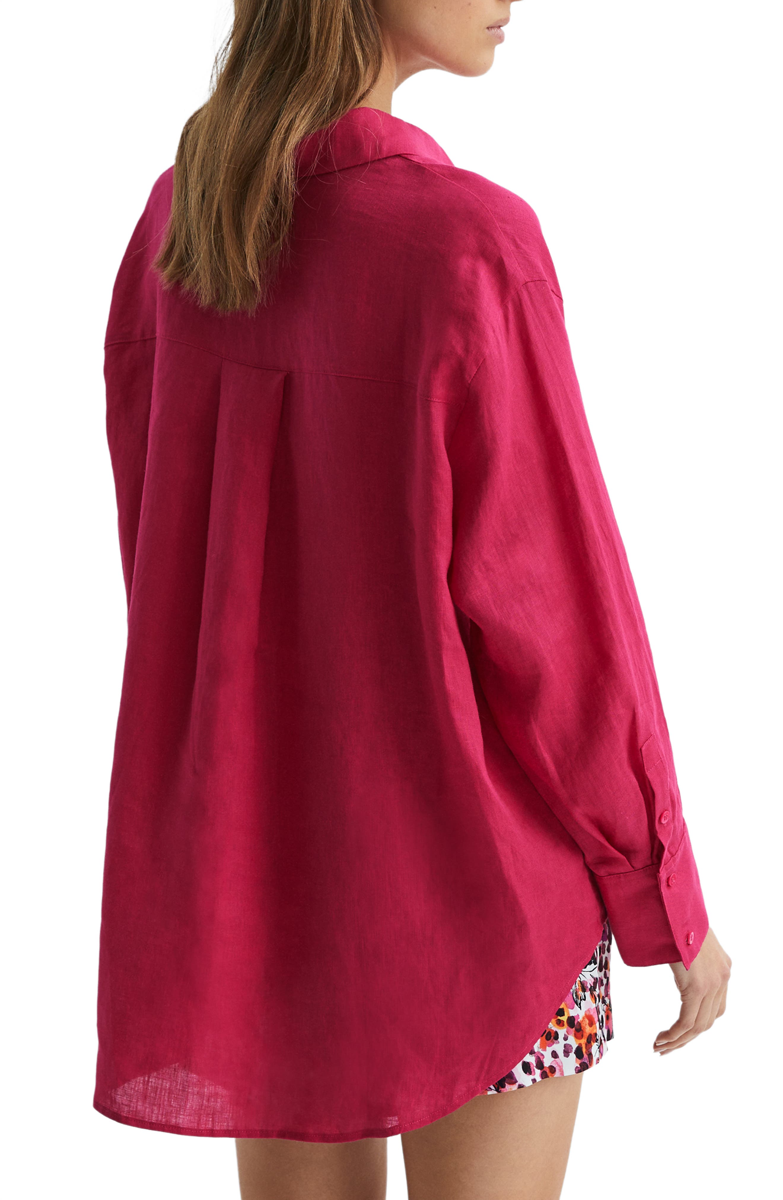 Reiss Cammie Linen Button-Up Shirt (Women) | Nordstromrack