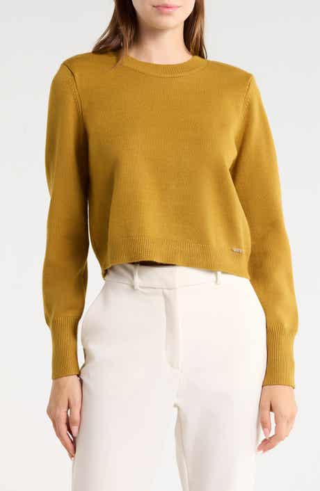 Shoulder Pad Crewneck Sweater