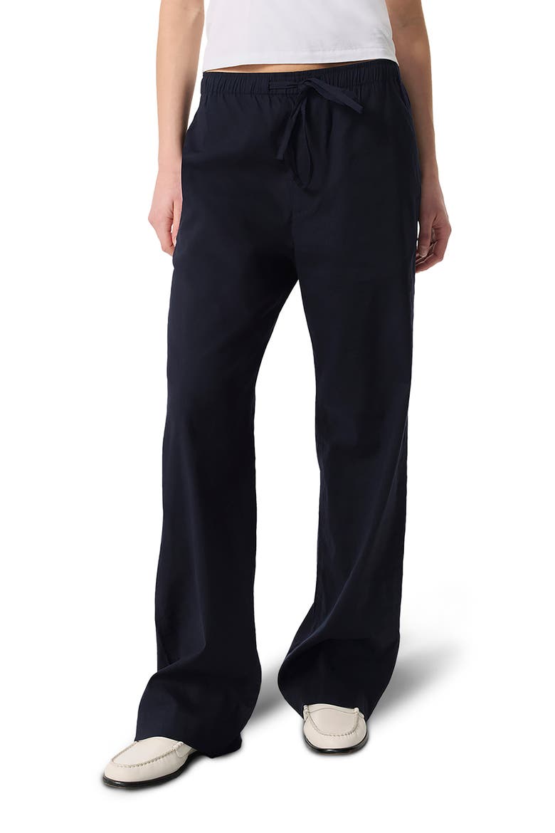 Logan Drawstring Linen Blend Pants, Main, color, SALUTE