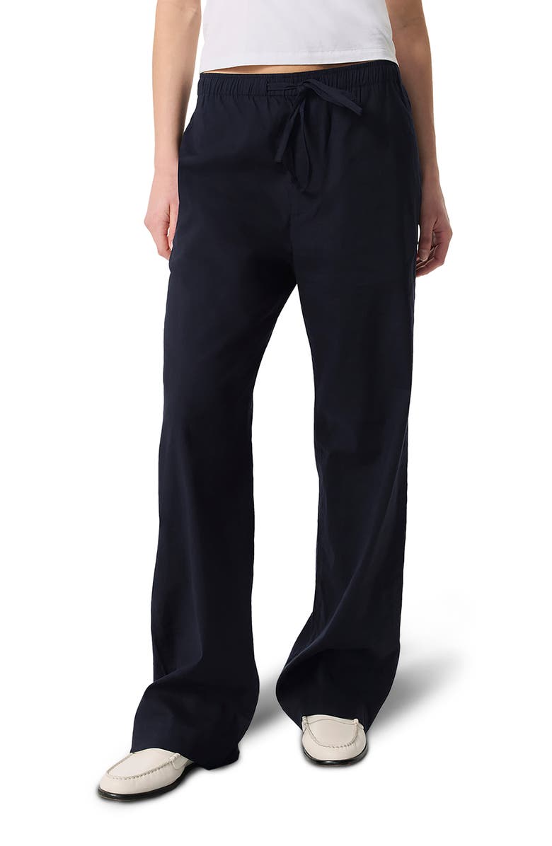 rag & bone Logan Drawstring Linen Blend Pants, Main, color, Salute