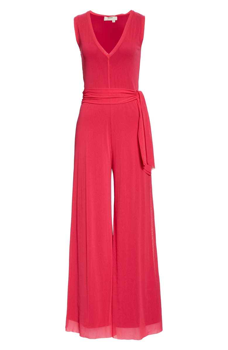 Fuzzi Tuta Wide Leg Jumpsuit, Alternate, color, 