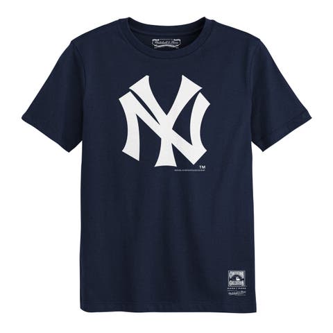 Preschool Mitchell & Ness  Navy New York Yankees Retro Logo T-Shirt
