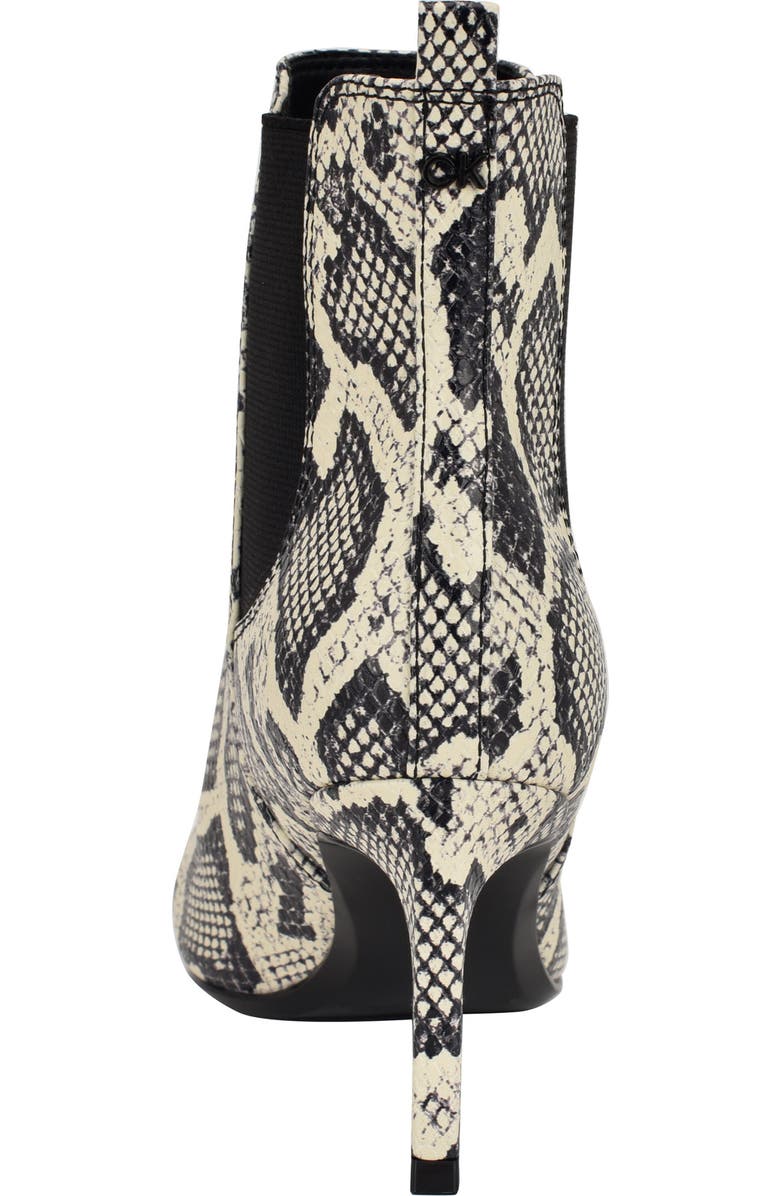Calvin Klein Samara Bootie, Alternate, color, Black/ White Snake Emobssed