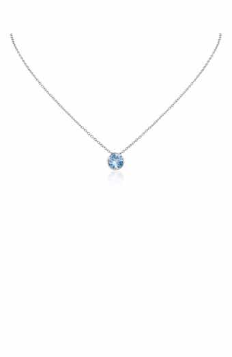 Bezel Cubic Zirconia Pendant Necklace