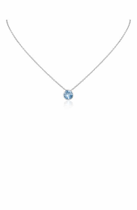 Bezel Cubic Zirconia Pendant Necklace
