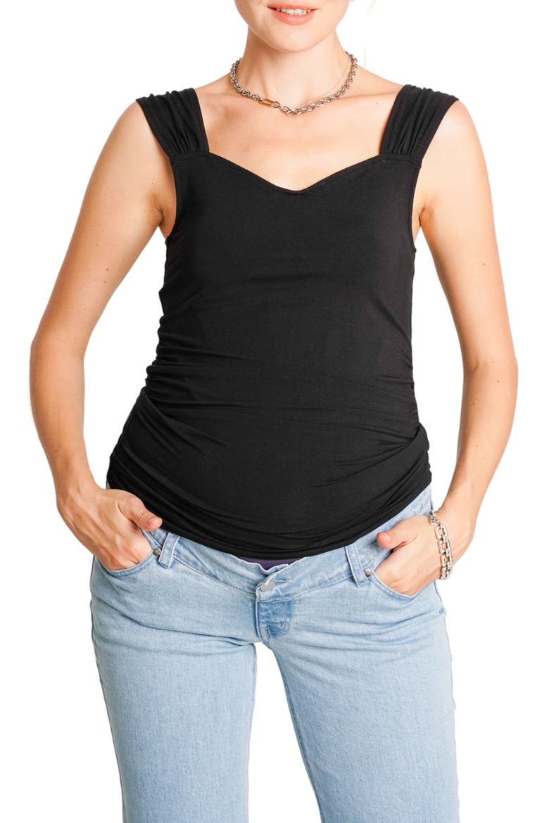 Lola Maternity & Nursing Tank, Main, color, BLACK