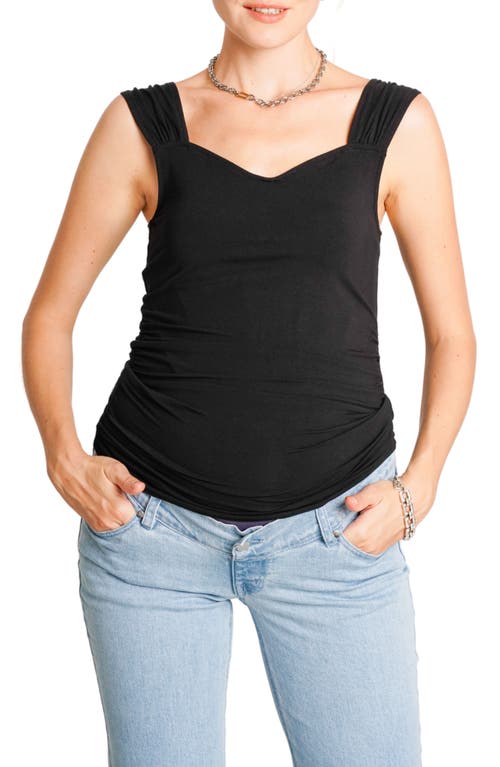 Nom Maternity Lola Floral Print Tank Top In Black