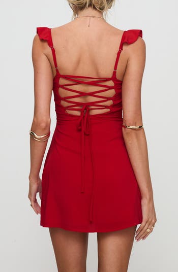 Landon Lace-Up Minidress