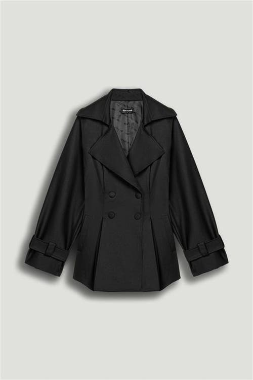Nocturne Belted Trench Coat In Black