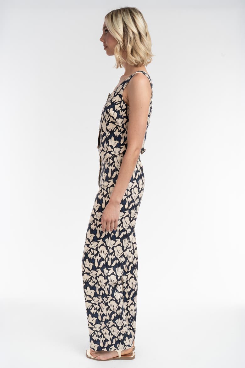 Printed Top, Alternate, color, Tropical Blue