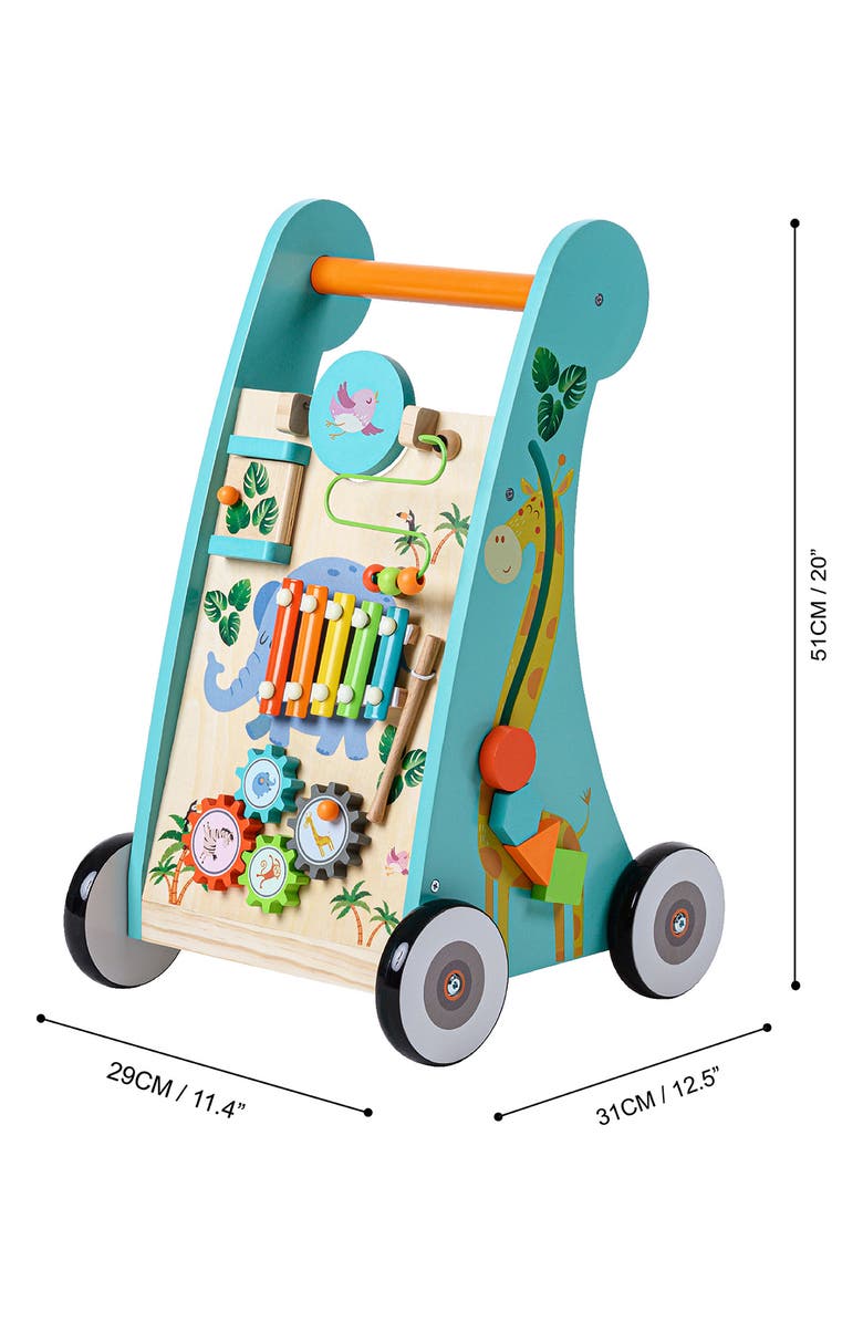Teamson Kids Preschool Play Lab Wooden Walker & Activity Station, Alternate, color, Assorted