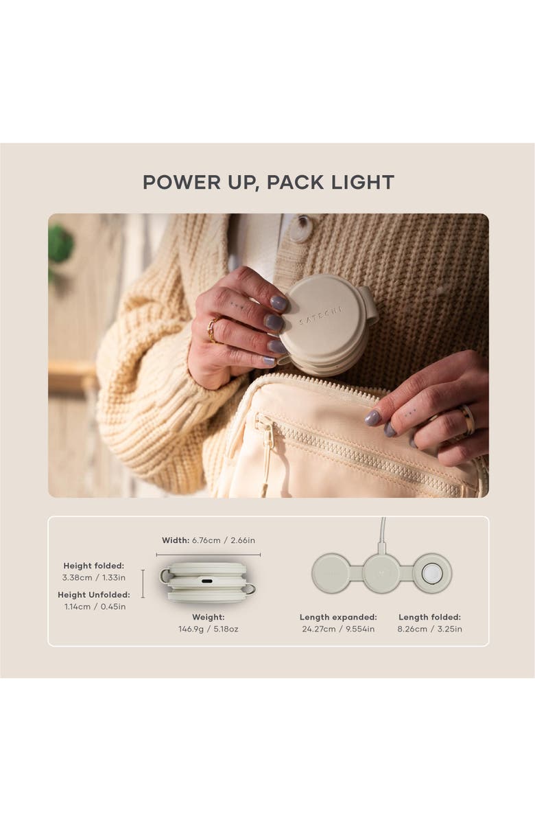 Satechi OntheGo 3 in 1 Charger, Alternate, color, Sand