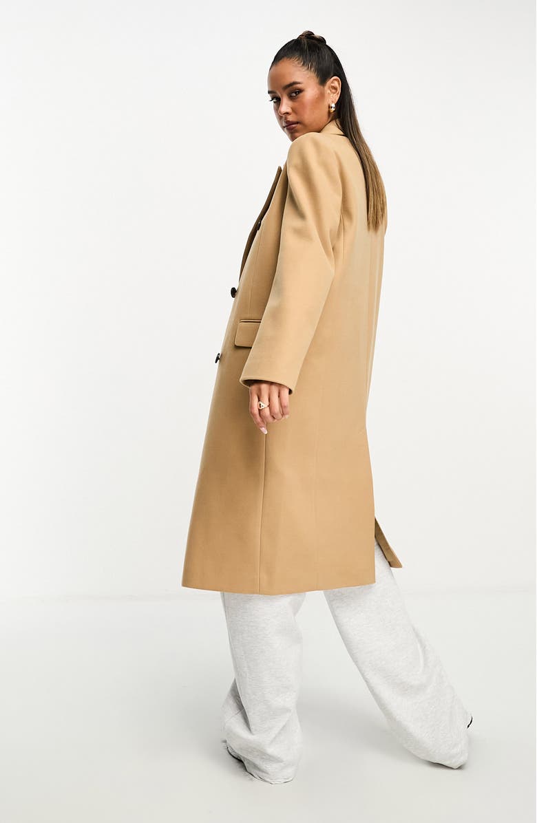 ASOS DESIGN Double Breasted Dad Coat, Alternate, color, 