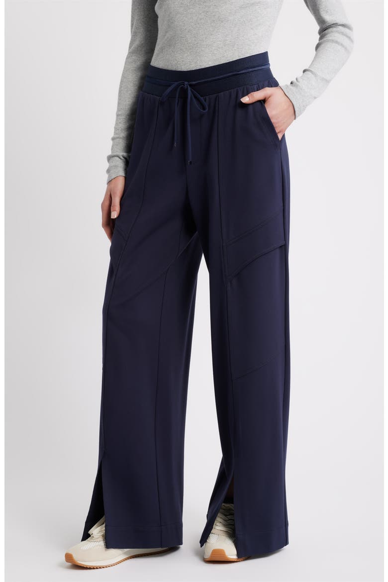 Glider Skyrise Wide Leg Drawstring Pants, Main, color, NAVY