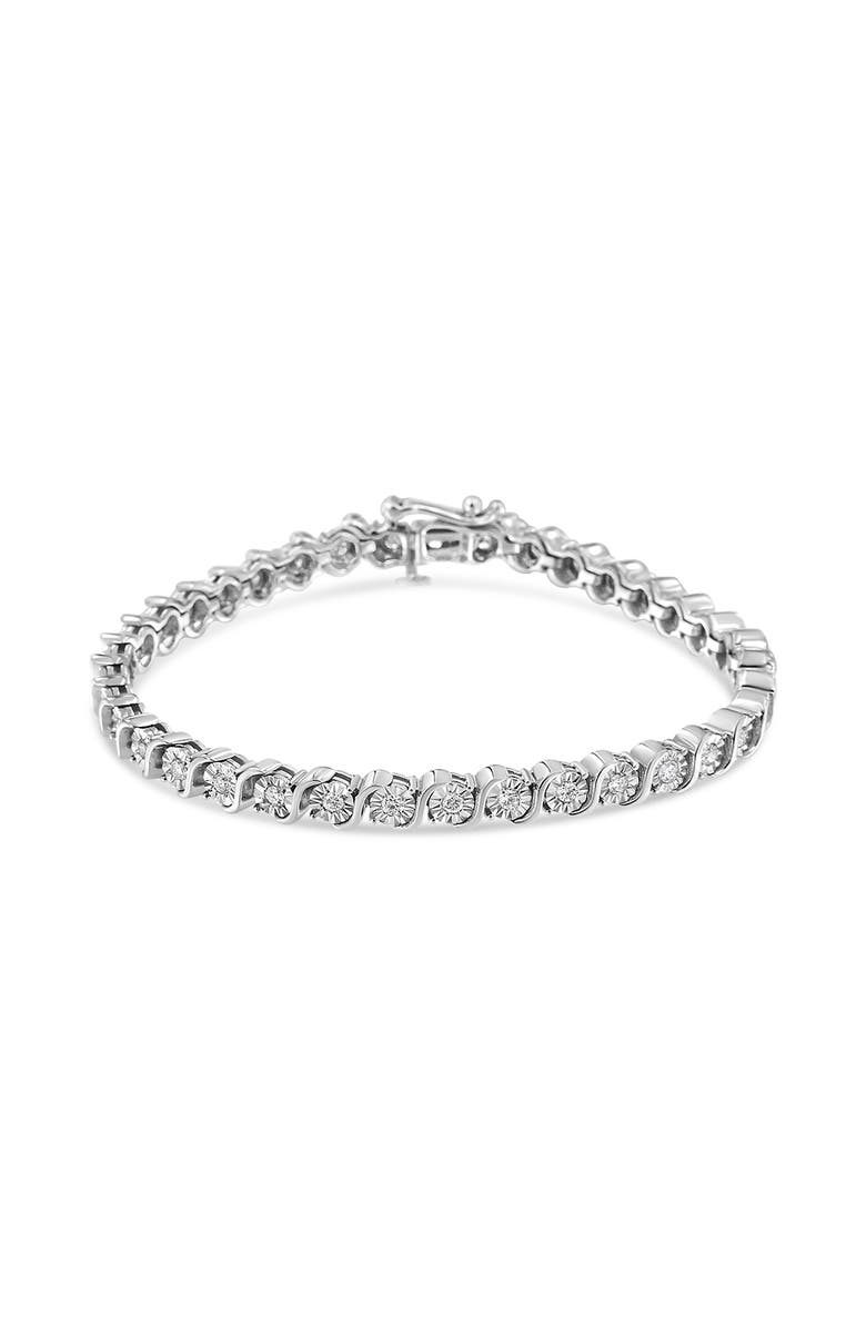 Haus of Brilliance 14K White Gold 1.00 Cttw Lab Grown Diamond "S" Link Tennis Bracelet, Alternate, color, White