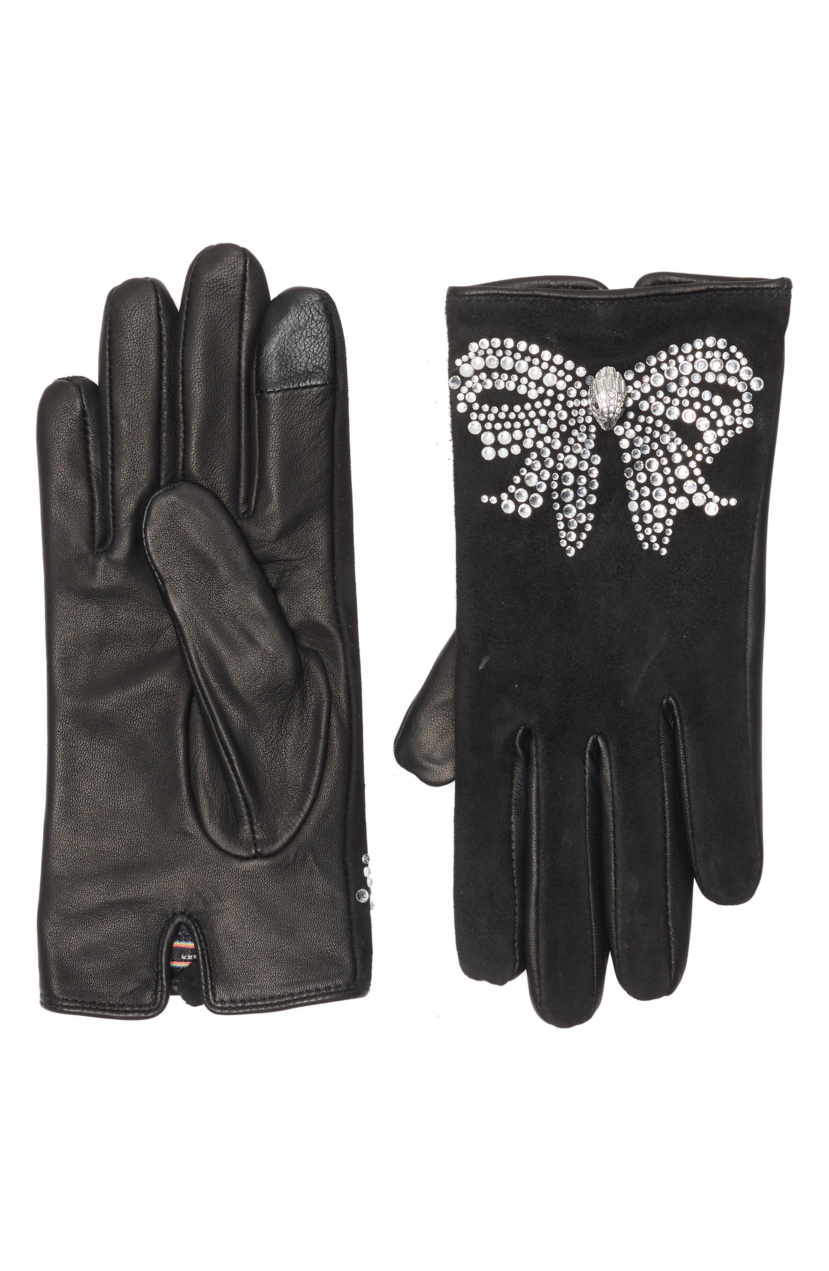 Belgravia Bow Tech Leather Gloves
