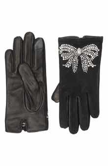 Belgravia Bow Tech Leather Gloves
