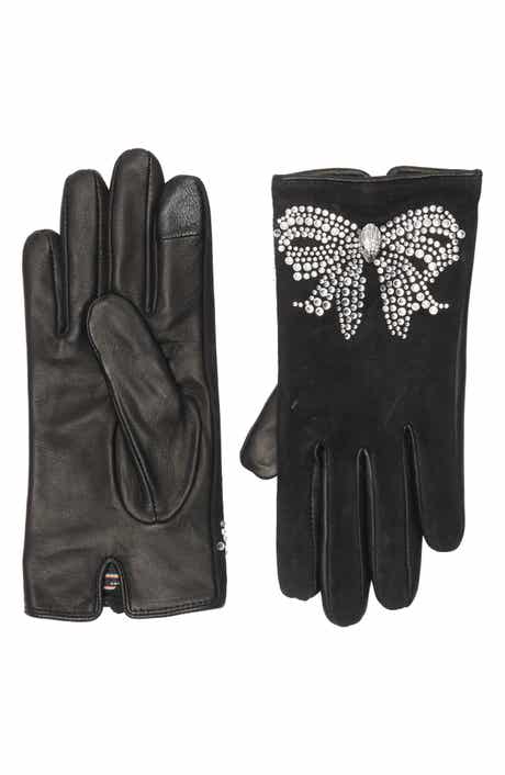 Belgravia Bow Tech Leather Gloves