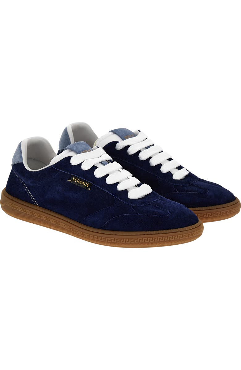 Versace First Line Greca Court Low Top Sneaker, Main, color, Marine Celeste